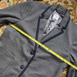 Gap Academy Knit Blazer NWOT Women Size 6 Boxy Cropped Charcoal Grey